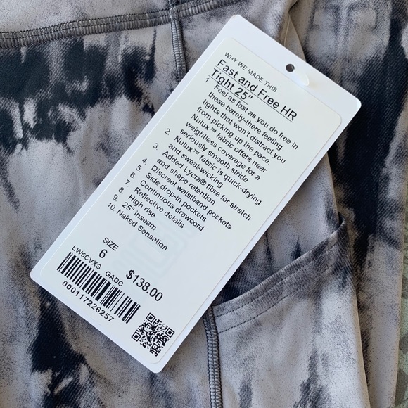 NWT Lululemon Fast and Free High Rise Tight 25” - Picture 3 of 8